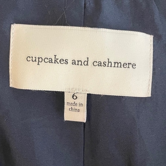 Cupcakes & Cashmere Navy Windowpane Blazer - Picture 2 of 5